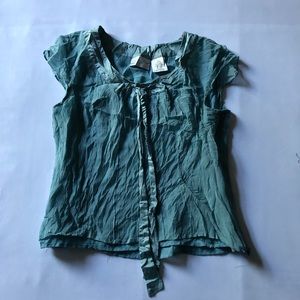 Women Worthington Petite Size 10 P Green Color Top - 0773